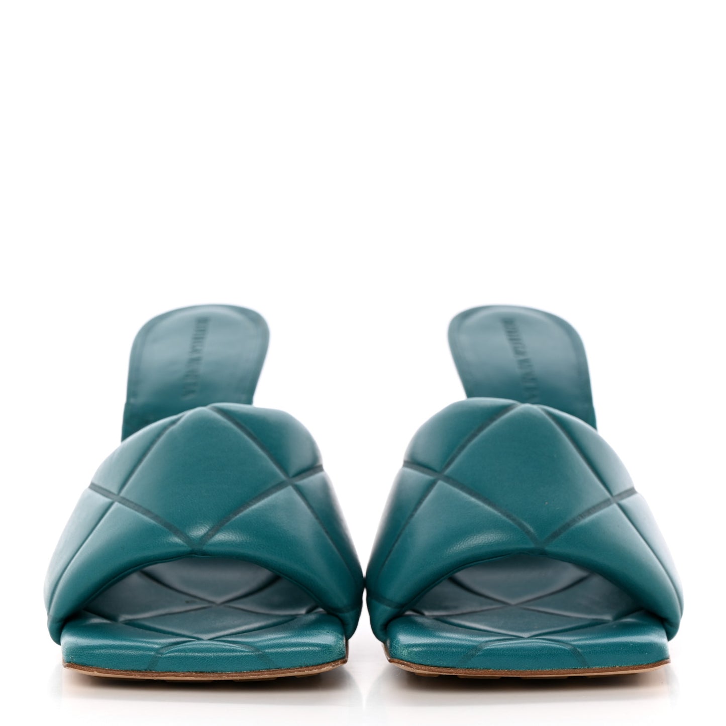 Nappa Quilted Rubber Lido Mule Sandals 39 39 Duck Green