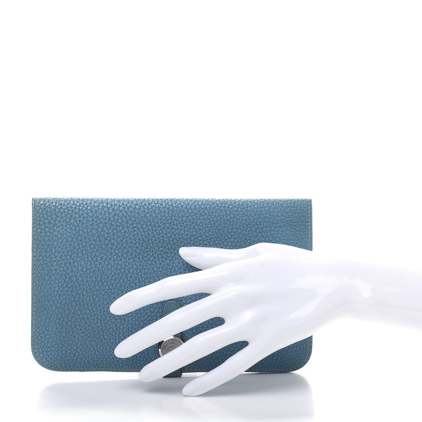 Togo Dogon Duo Wallet Blue Jean