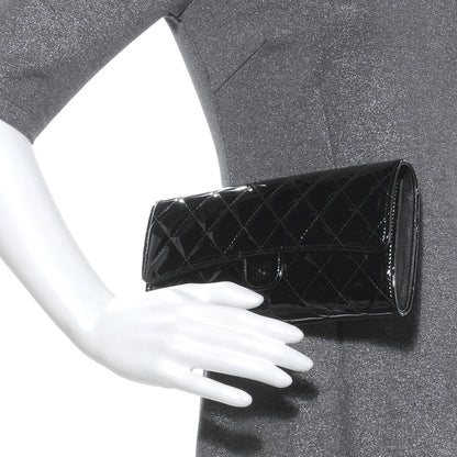 Chanel Patent Quilted Travel Wallet Black 2 of 8