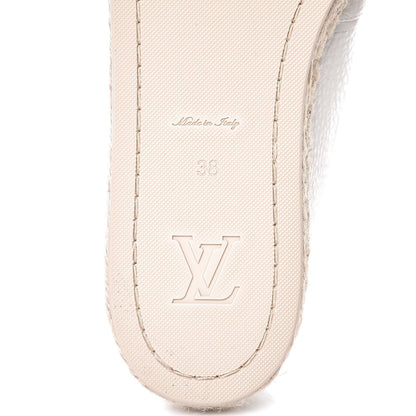 Louis Vuitton Calfskin Tropical Bloom Espadrille Flat 38 White 6 of 11