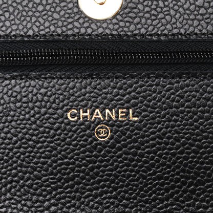 Chanel Caviar Quilted Wallet On Chain WOC Black 6 of 10