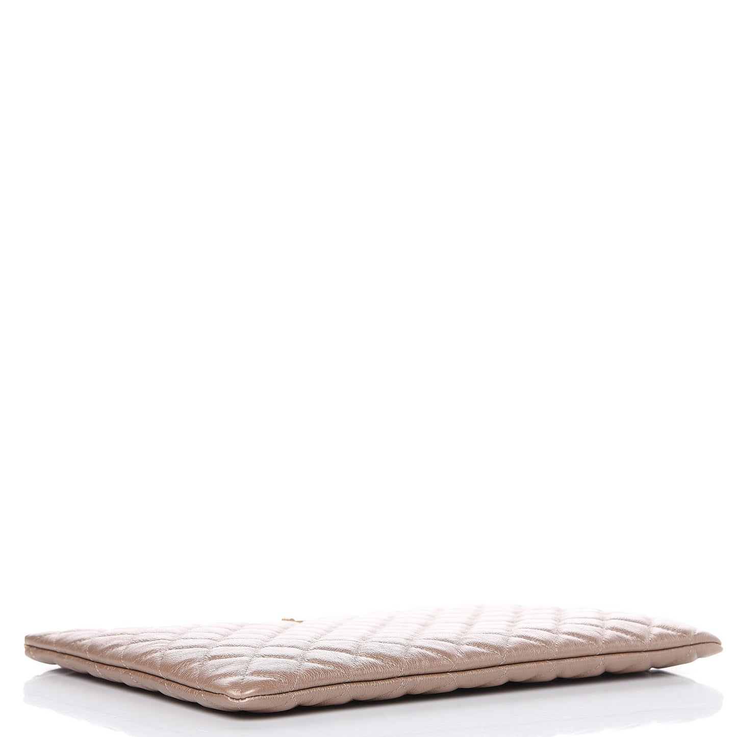 Metallic Calfskin Quilted Large Reissue Cosmetic Case Gold