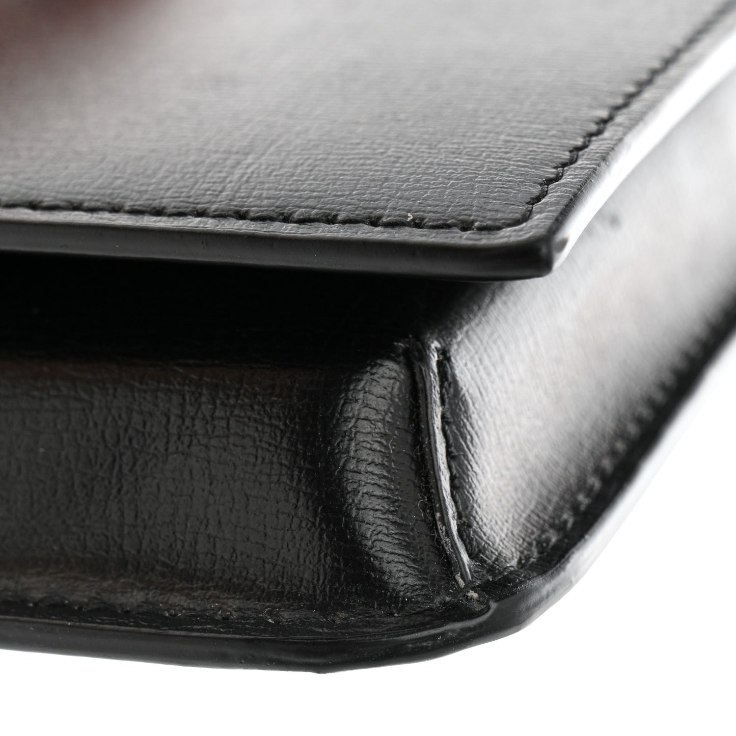 Smooth Calfskin Monogram Phone Holder Crossbody Black