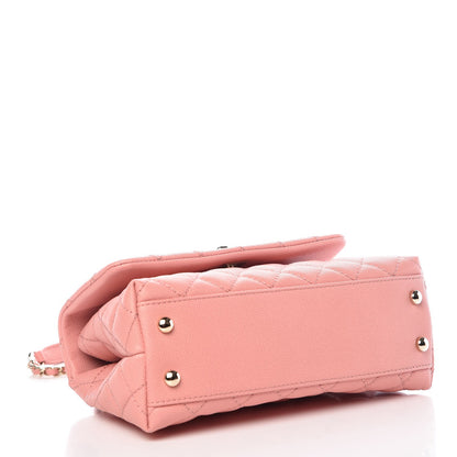 Chanel Caviar Quilted Mini Coco Handle Flap Pink 4 of 8