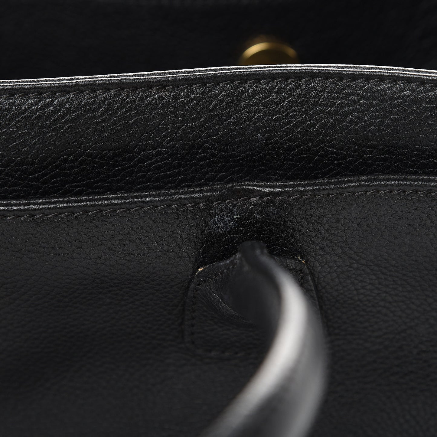 Calfskin Cerf Executive Shopper Tote Black