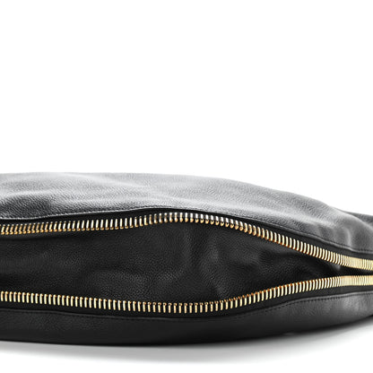 Tom Ford Grained Calfskin Zip Hobo Black 5 of 9