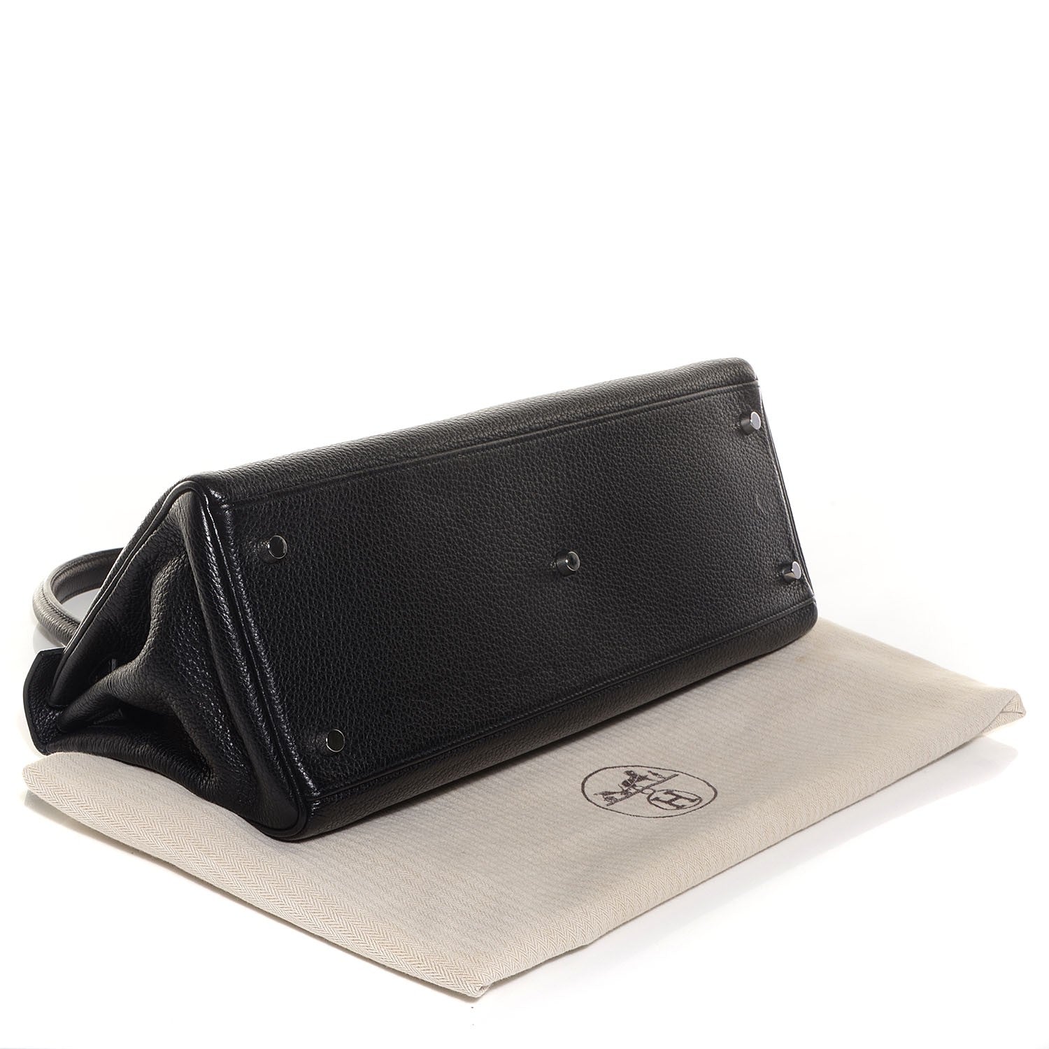 Hermes Taurillon Clemence Shoulder Kelly 40 Black 19 of 23