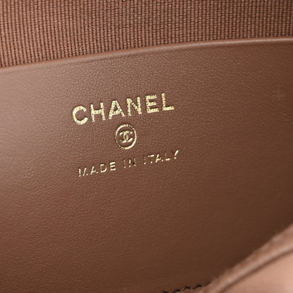 Chanel Caviar Quilted Barrel Clutch With Chain Brown 6 of 10