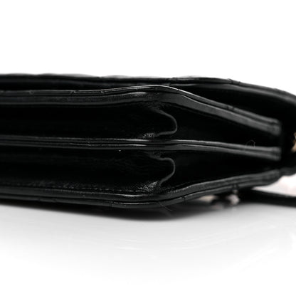 Chanel Calfskin Quilted Mini Maxi Pearls Wallet On Chain WOC Black 9 of 11