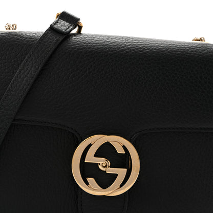 Gucci Dollar Calfskin Small Interlocking G Shoulder Bag Black 9 of 16