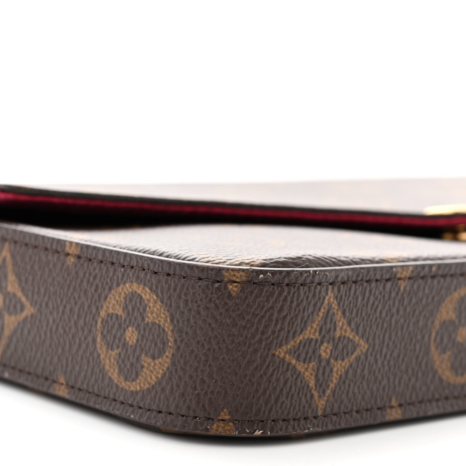 Louis Vuitton Monogram Pochette Felicie Chain Wallet Fuchsia 10 of 12