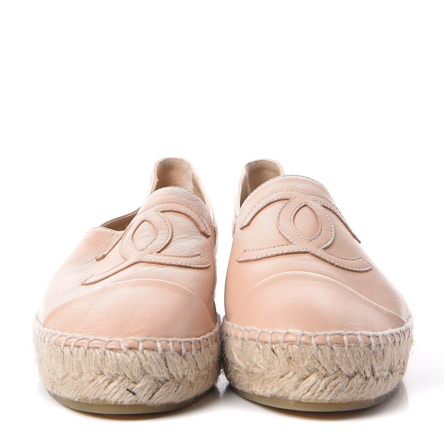 Chanel Lambskin CC Espadrilles 35 Nude 2 of 12