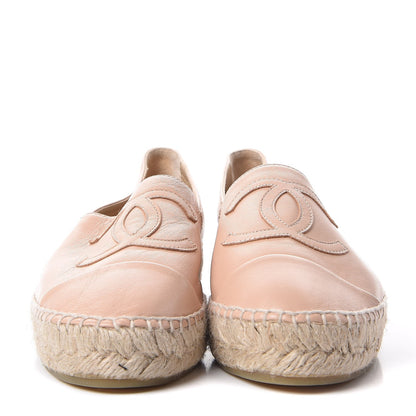 Chanel Lambskin CC Espadrilles 35 Nude 2 of 12