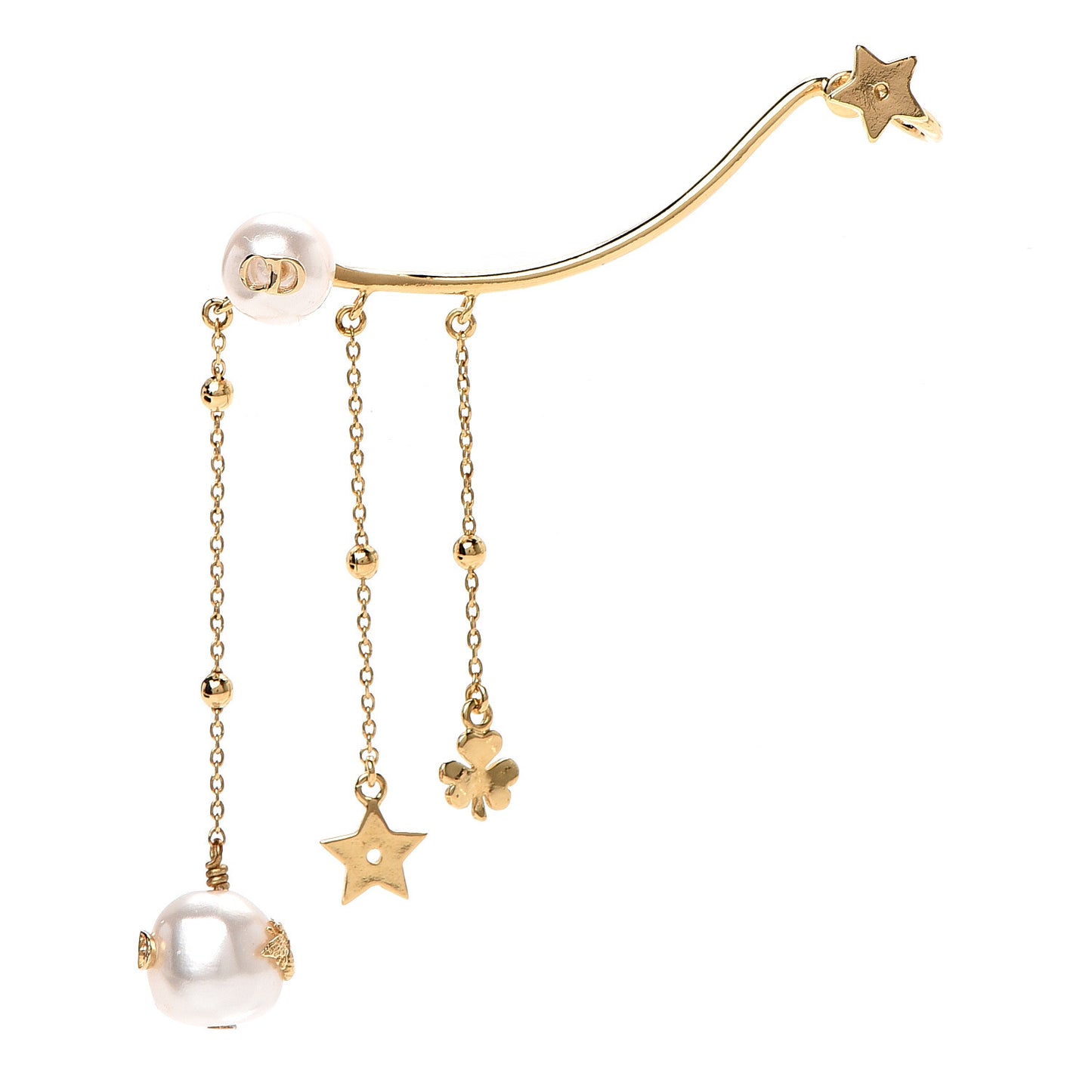 Pearl Shiny-D Earring Gold