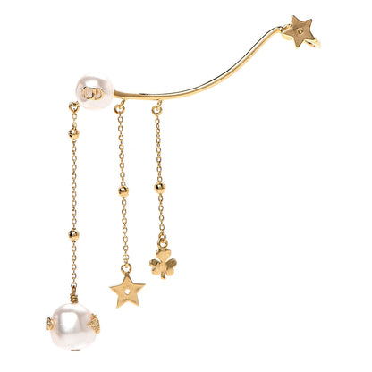 Christian Dior Pearl Shiny-D Earring Gold 1 of 3
