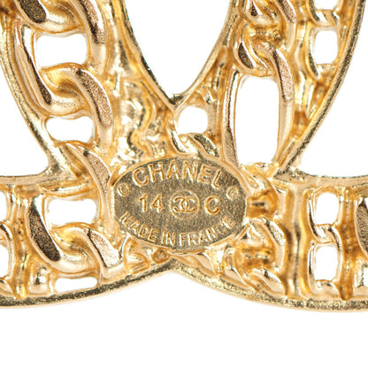Chanel Chain CC Brooch Pin Gold 4 of 5