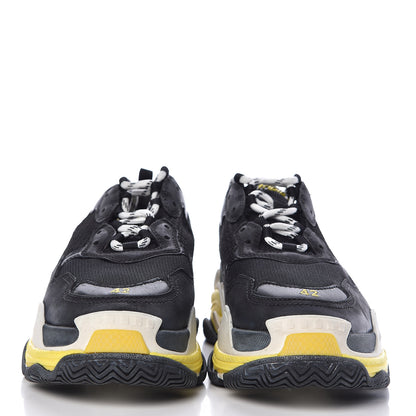Balenciaga Fabric Mesh Womens Triple S Sneakers 42 Black Yellow 4 of 8