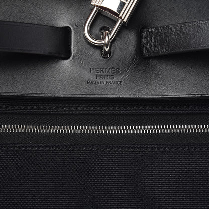 Hermes Military Toile Vache Hunter Herbag Zip PM 31 Black 7 of 11