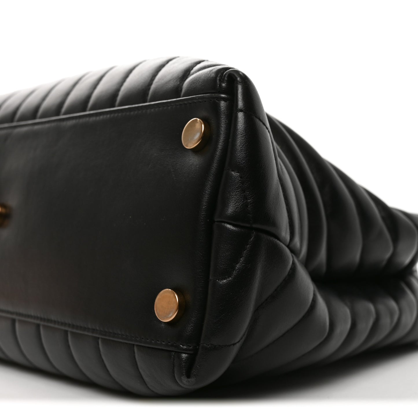 Calfskin Y Quilted Monogram Large Loulou Shopper Black
