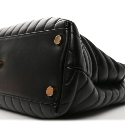 Saint Laurent Calfskin Y Quilted Monogram Large Loulou Shopper Black 10 of 10