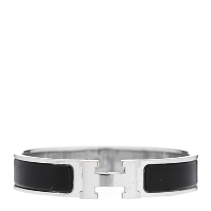 Hermes Enamel Narrow Clic Clac H Bracelet GM Black 1 of 5