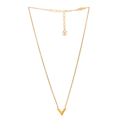 Louis Vuitton Essential V Necklace Gold 2 of 4