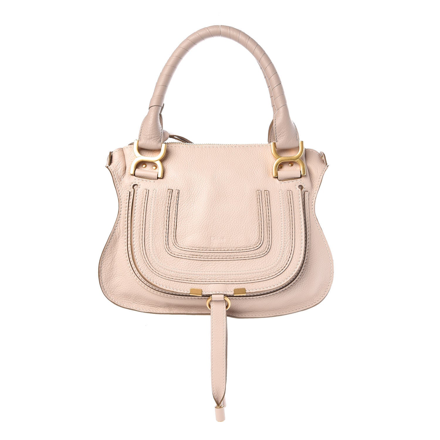 Chloe Calfskin Small Marcie Satchel Abstract White 1 of 9