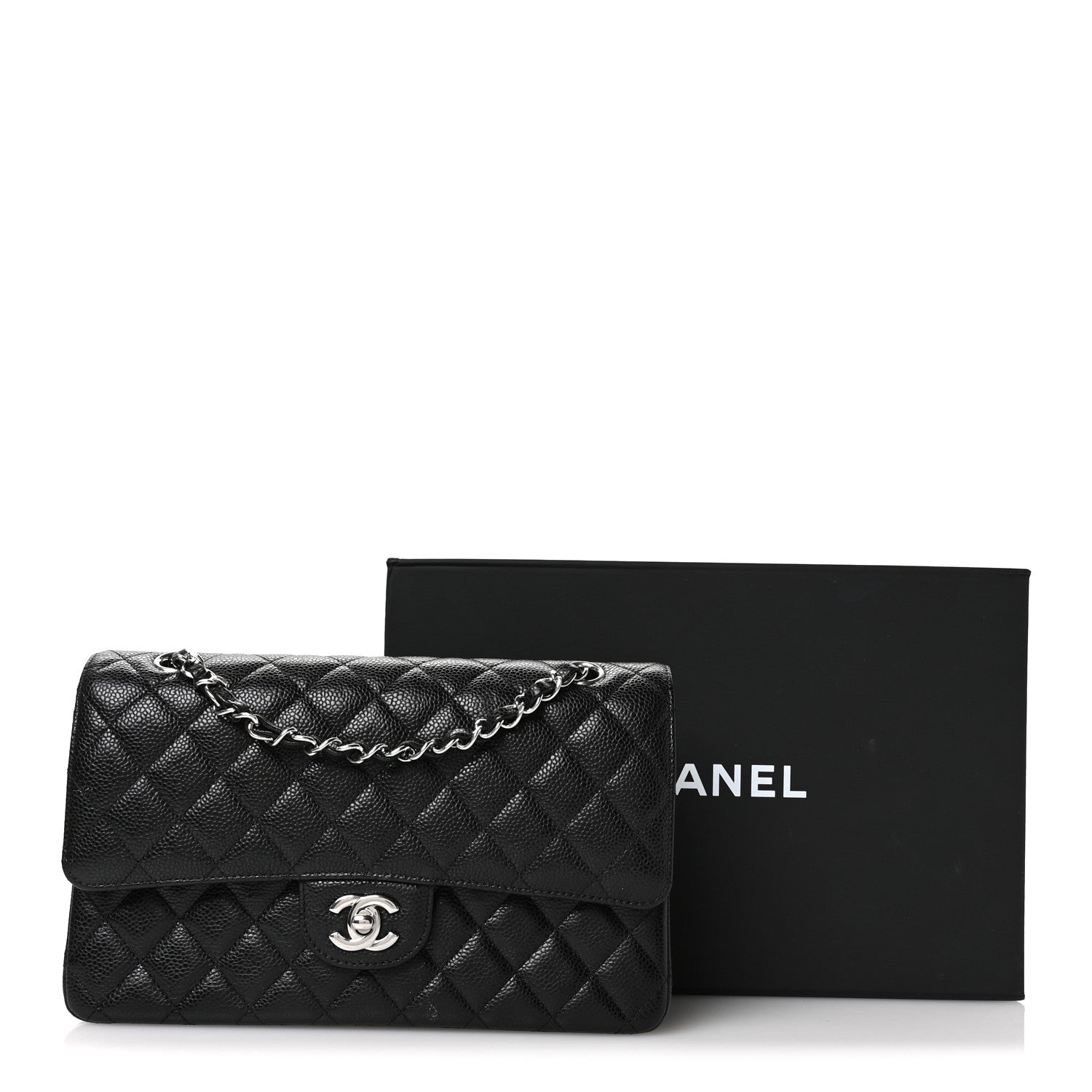 Chanel Caviar Quilted Medium Double Flap Black 12 of 12