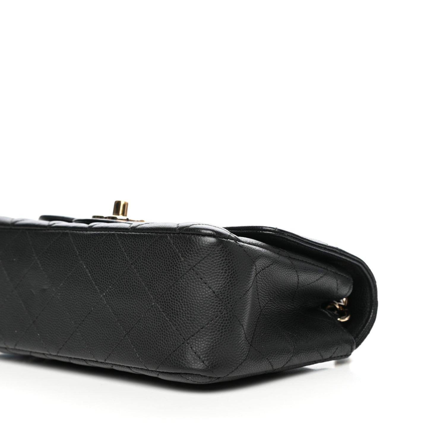 Caviar Quilted Mini Rectangular Flap Black