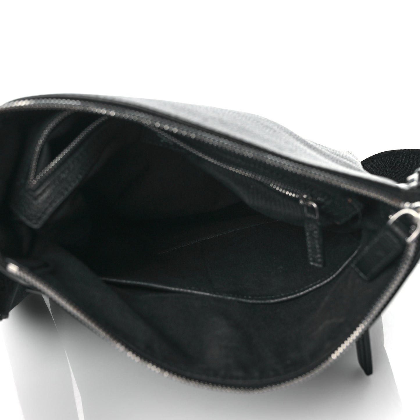 Grained Calfskin Medium Crossbody Bag Black