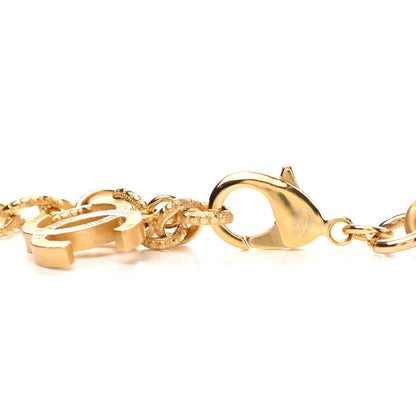 Chanel Calfskin Crystal Chain Camellia Belt 80 Black Gold 3 of 4