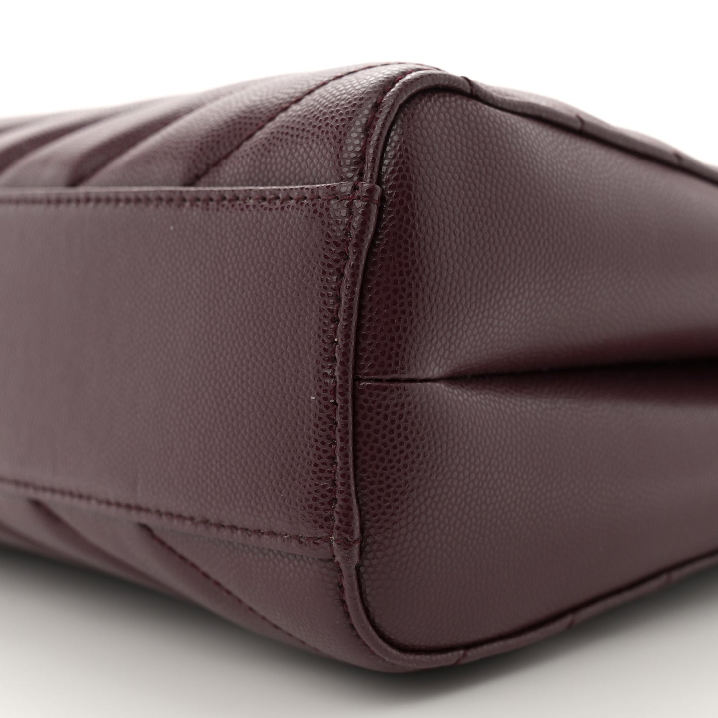 Grain de Poudre Matelasse Chevron Medium Tribeca Shopping Bag Rouge Legion