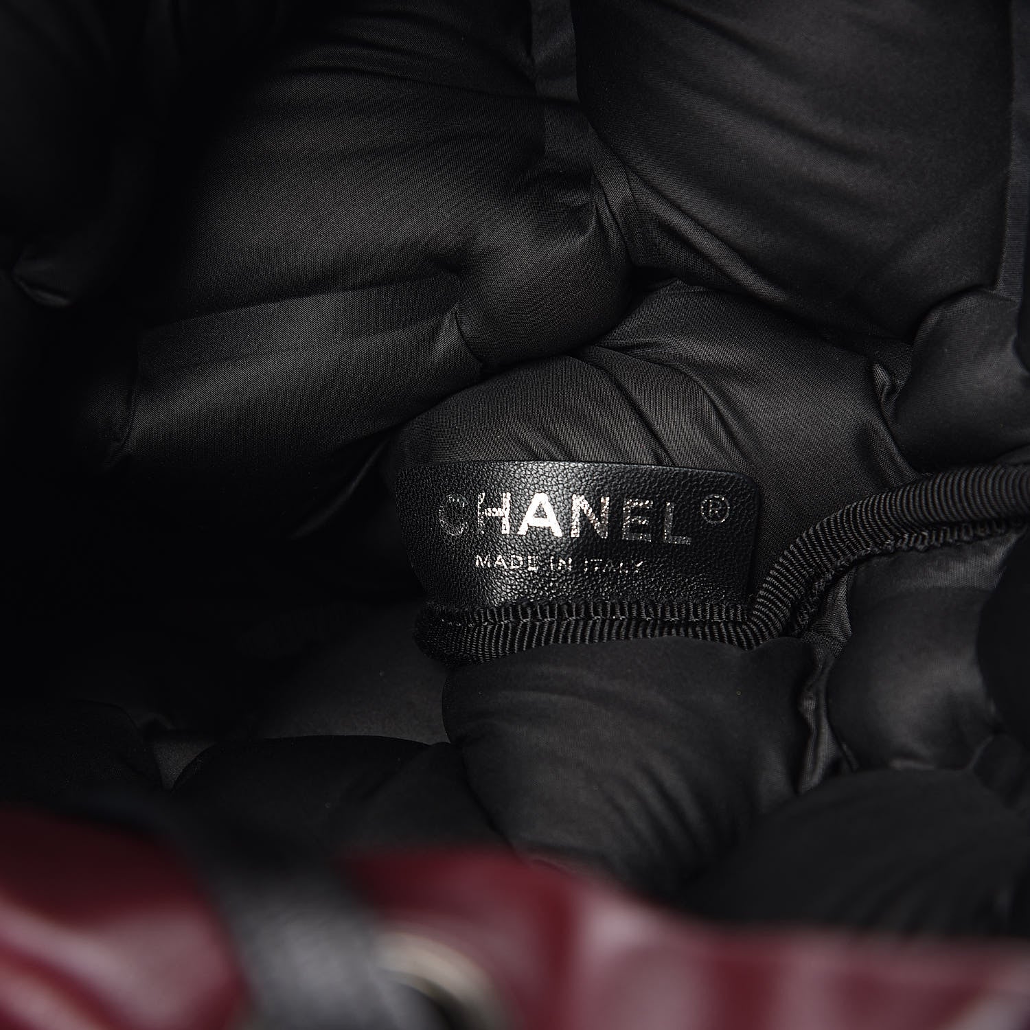Chanel Calfskin Quilted Chesterfield Backpack Burgundy 7 of 14