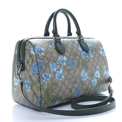Gucci GG Supreme Monogram Bloom Butterfly Embroidered Medium Boston Green 3 of 9
