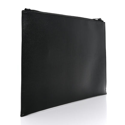 Saint Laurent Grain De Poudre Zipped Tablet Holder Black 3 of 7