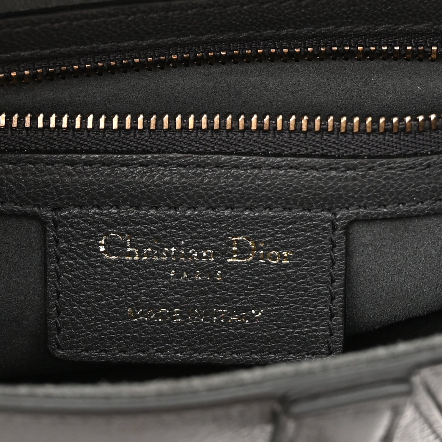 Christian Dior Shiny Goatskin Saddle Bag Grey 6 of 10