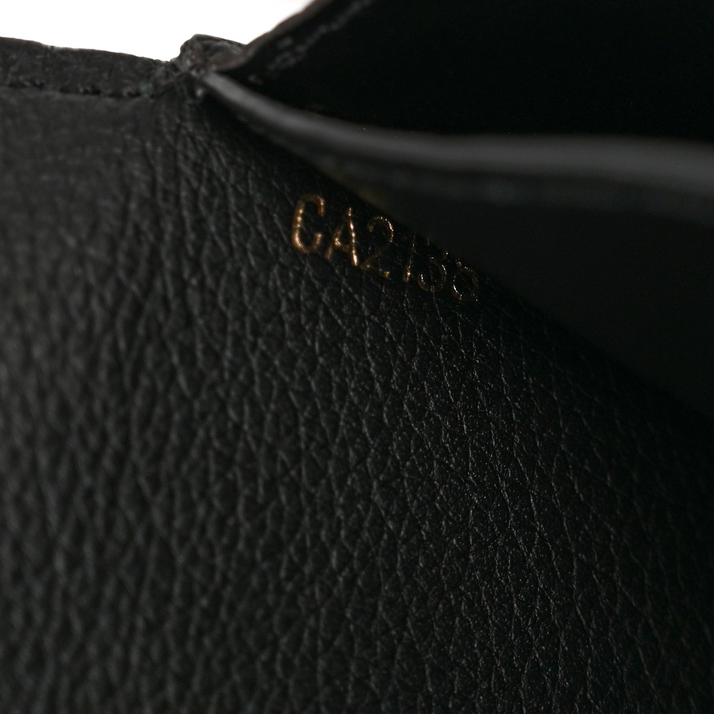 Calfskin Double V Wallet Black