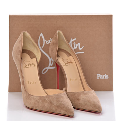 Christian Louboutin Veau Velours Iriza 100 Pumps 39 Cappuccino 9 of 9