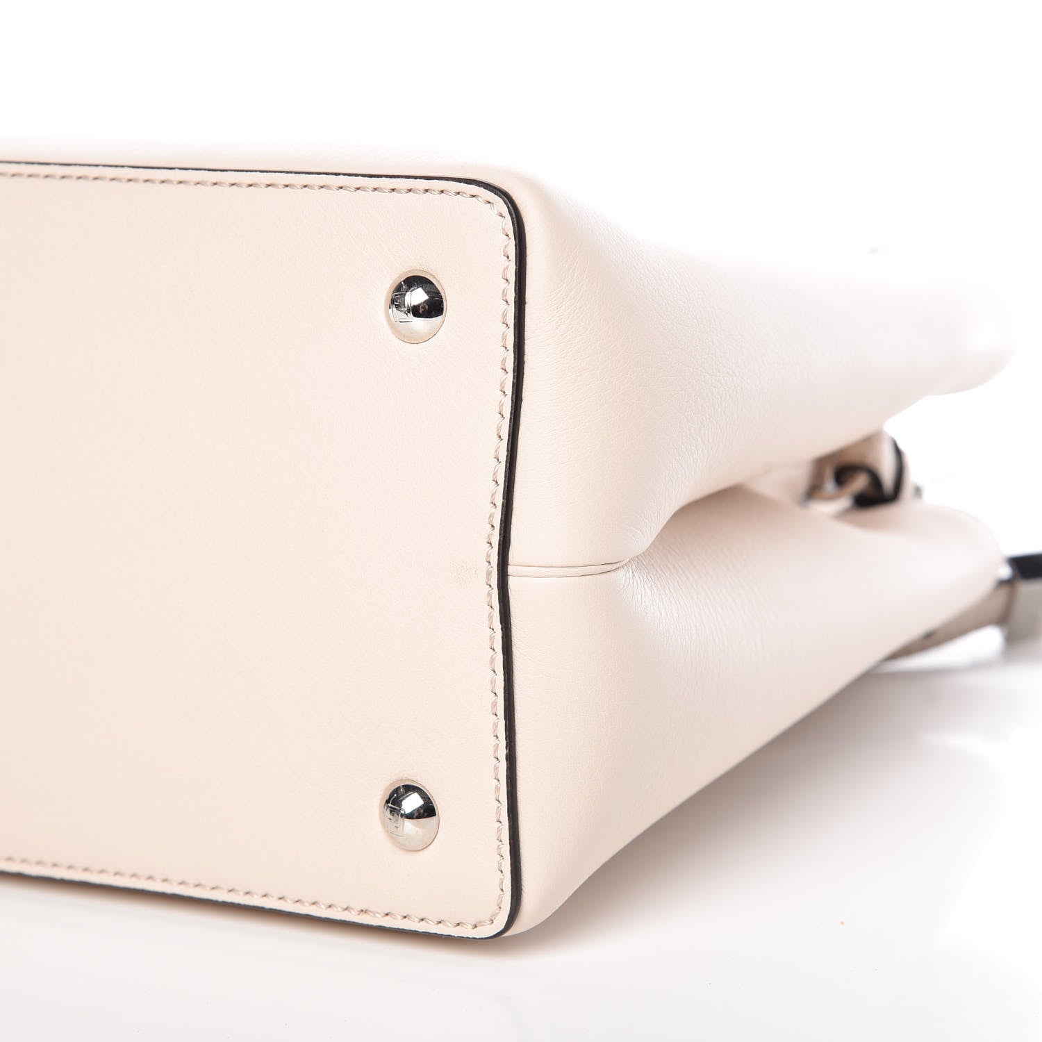 Fendi Vitello Dolce Century Petite 2Jours Tote Camelia Ghiaccio 6 of 10