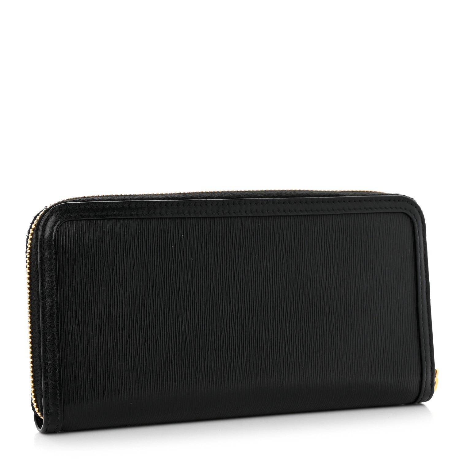 Prada Vitello Move Bow Zip Around Wallet Black 3 of 10