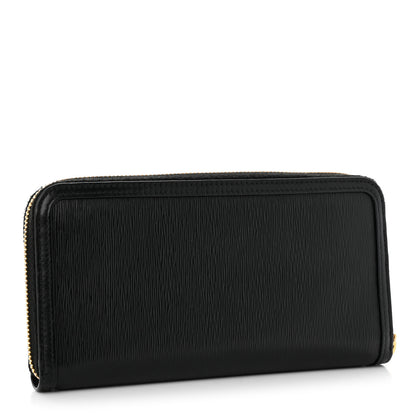 Prada Vitello Move Bow Zip Around Wallet Black 3 of 10