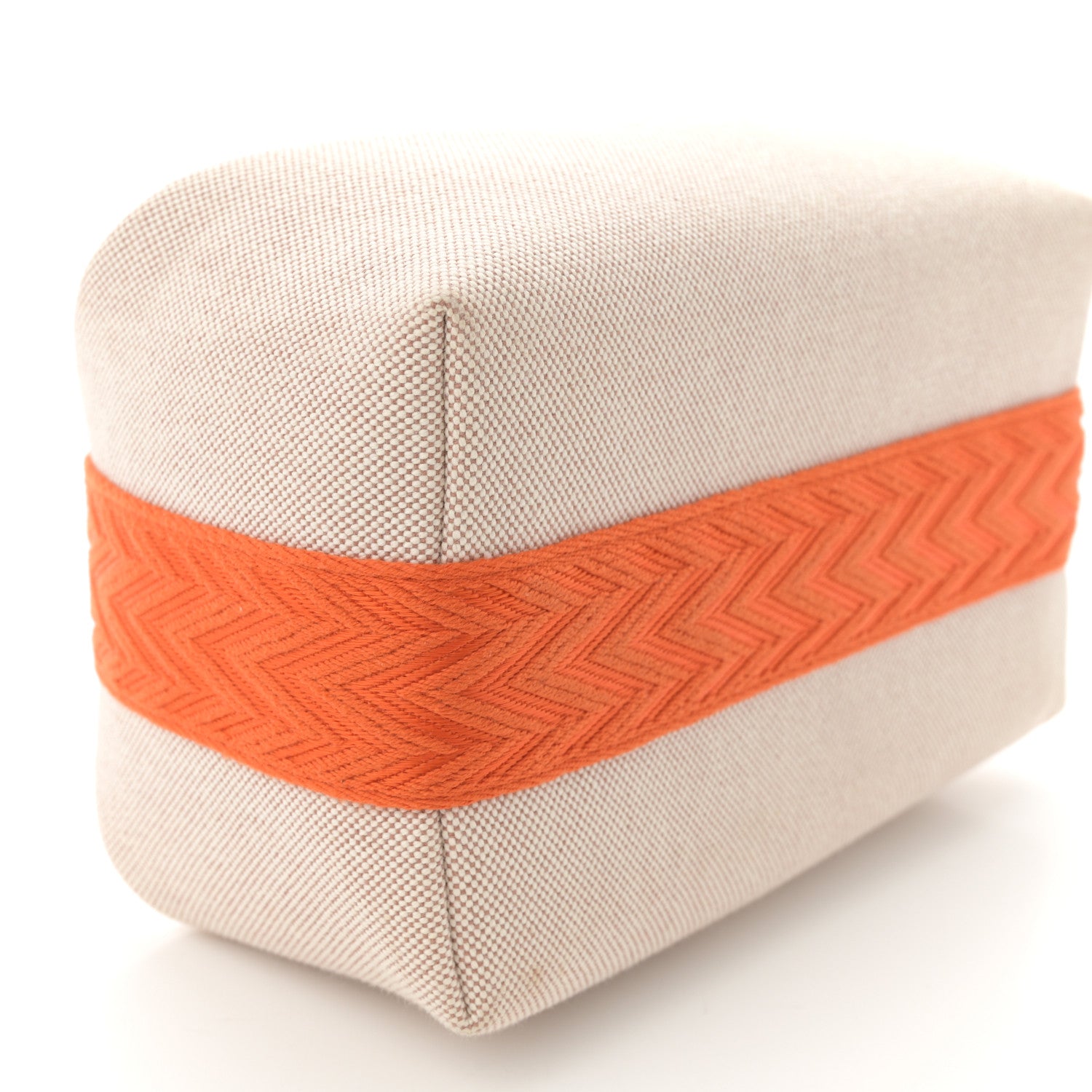 Hermes Canvas Small Bride-A-Brac Pouch Natural Orange 8 of 9