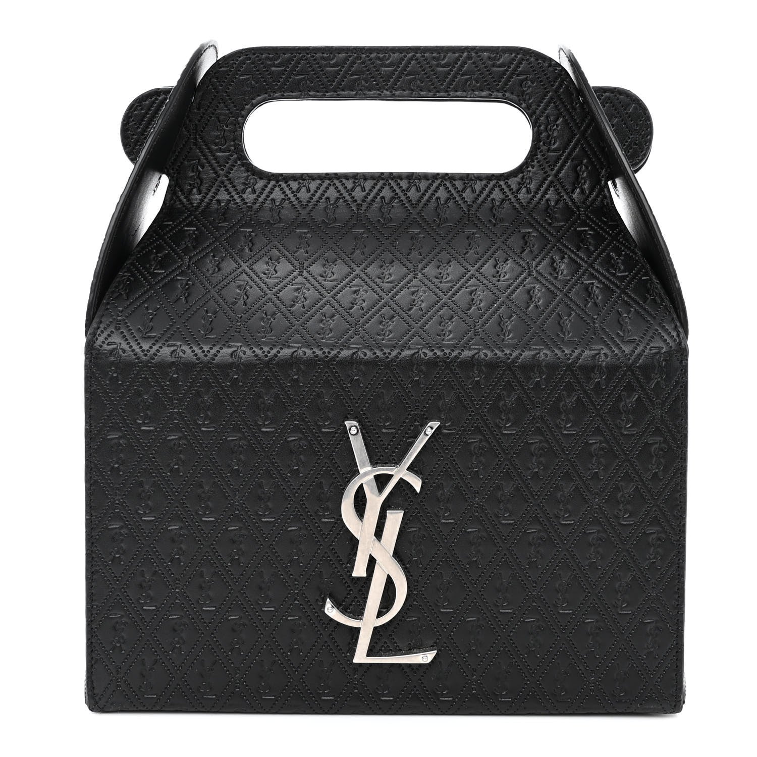 Saint Laurent Calfskin Monogram Take Away Box Black 1 of 8