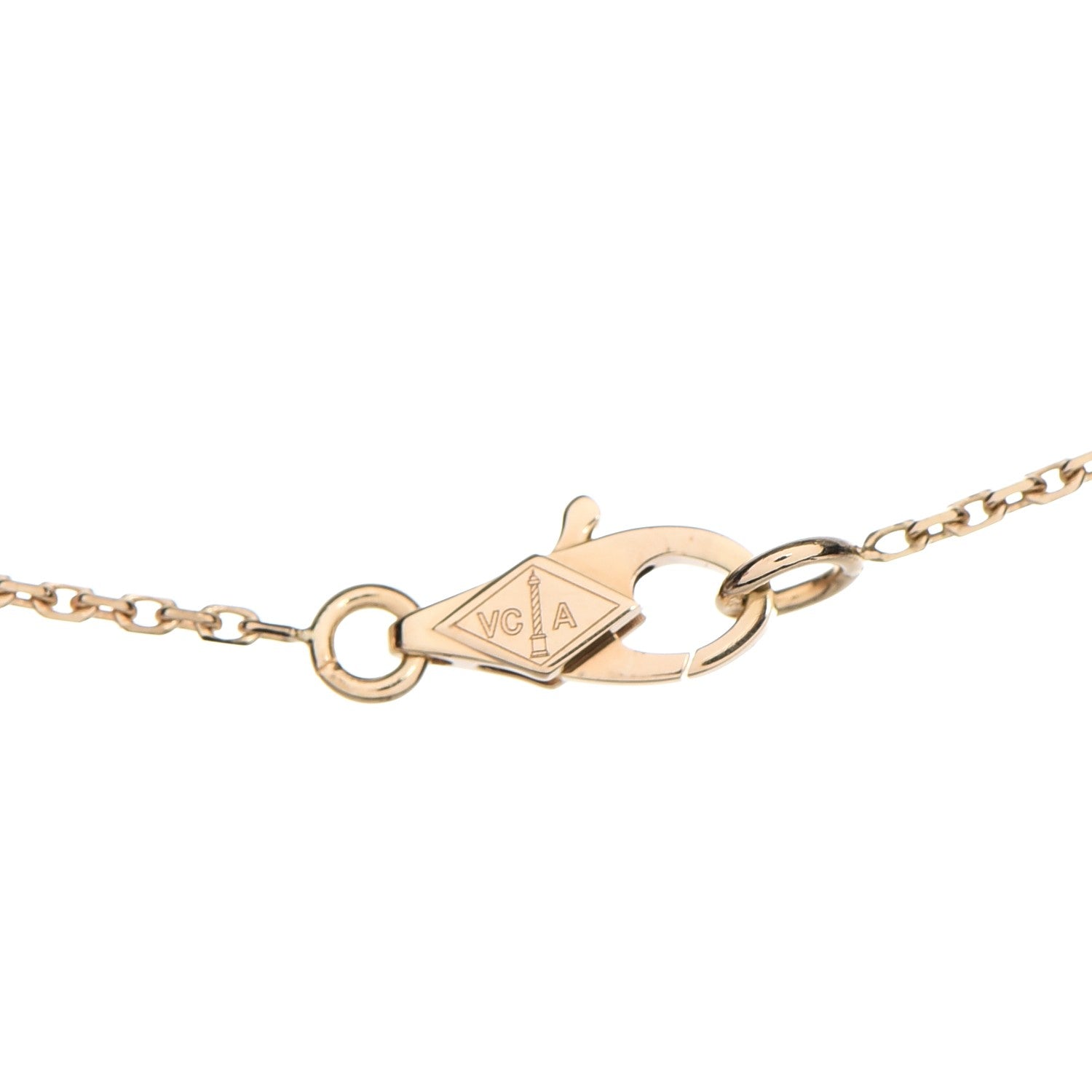 Van Cleef & Arpels 18K Yellow Gold Mother of Pearl Sweet Alhambra Butterfly Pendant Necklace 6 of 8