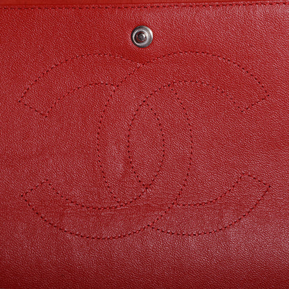 Chanel Lambskin Quilted Maxi Double Flap Red 7 of 10