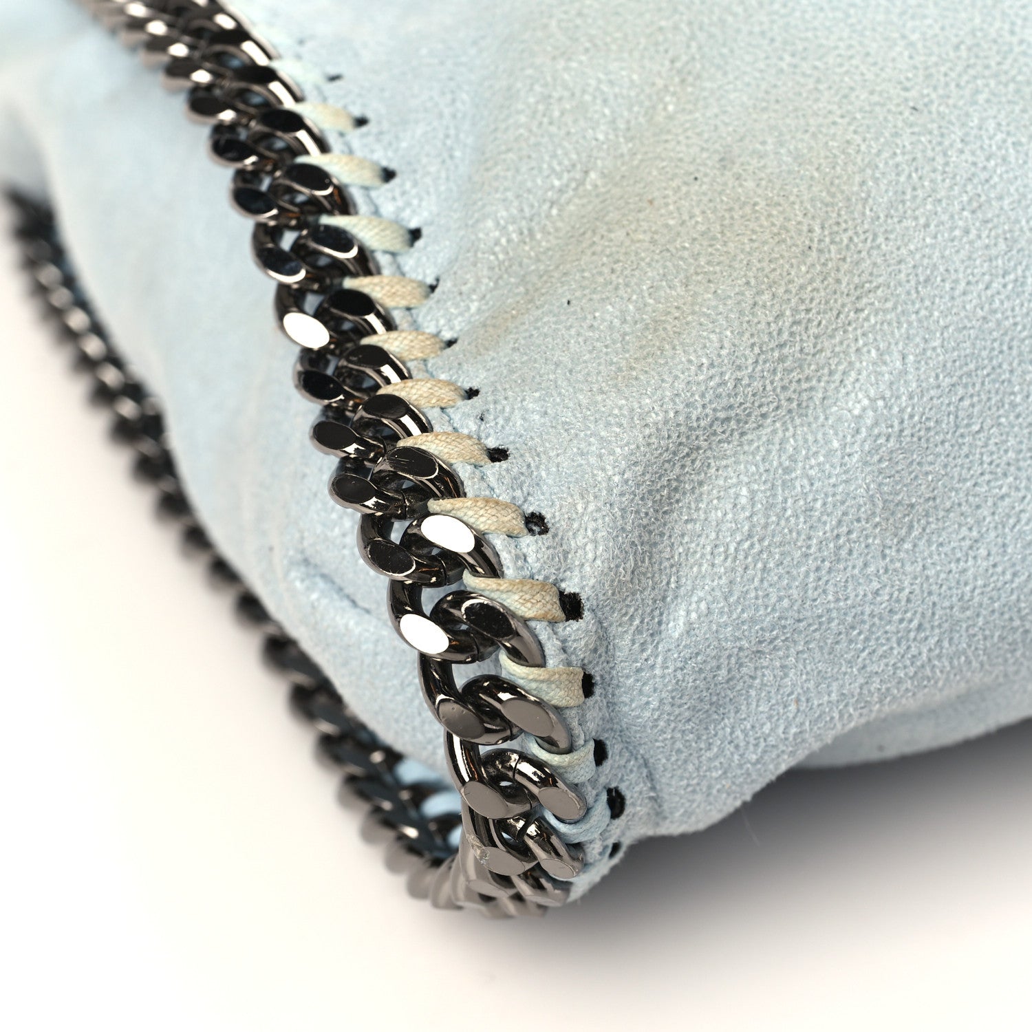 Stella McCartney Shaggy Deer Falabella Fold Over Tote Light Blue 9 of 10