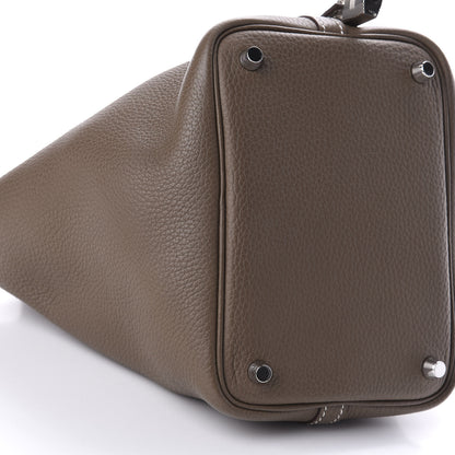 Hermes Taurillon Clemence Picotin Lock 18 PM Etoupe 6 of 11