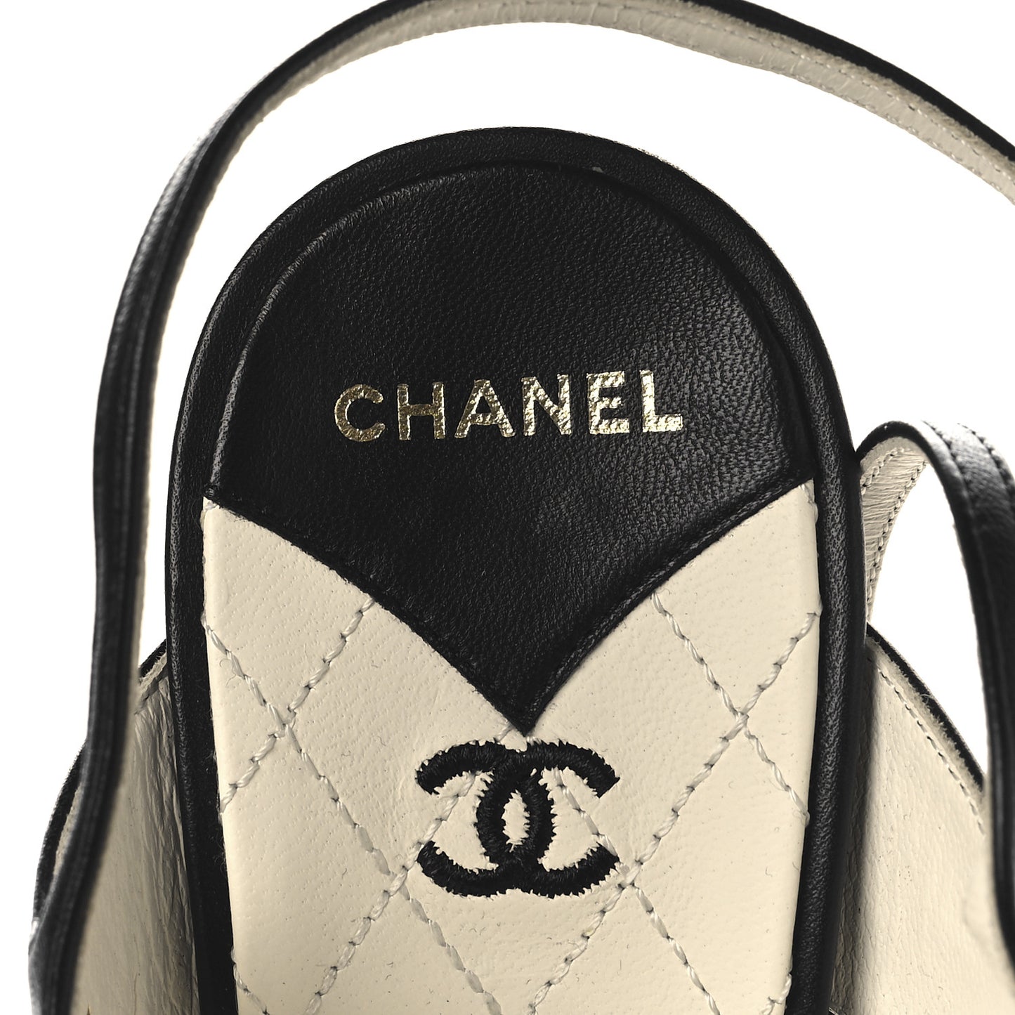 Lambskin CC Strappy Sandal 38 Black