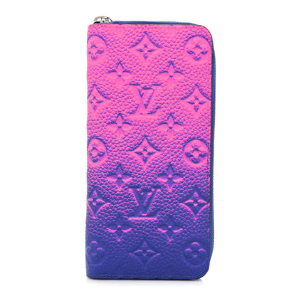Louis Vuitton Taurillon Illusion Zippy Vertical Wallet Bleu Rose 1 of 13
