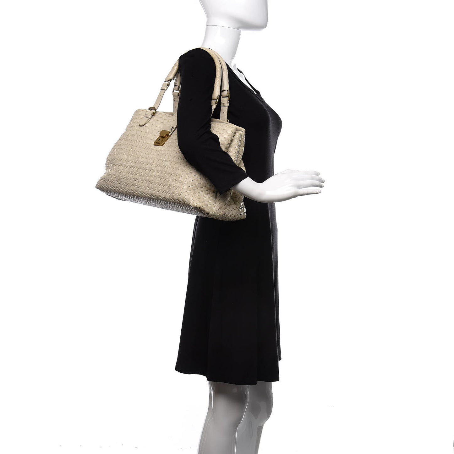 Nappa Intrecciato Medium Roma Tote Marmo